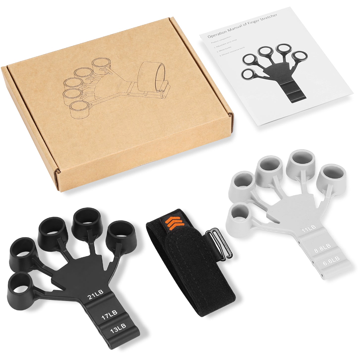 Adjustable Hand Exerciser and Finger Stretcher for Hand Therapy, Rock Climbing - Relieve Pain for Arthritis, Carpal Tunnel